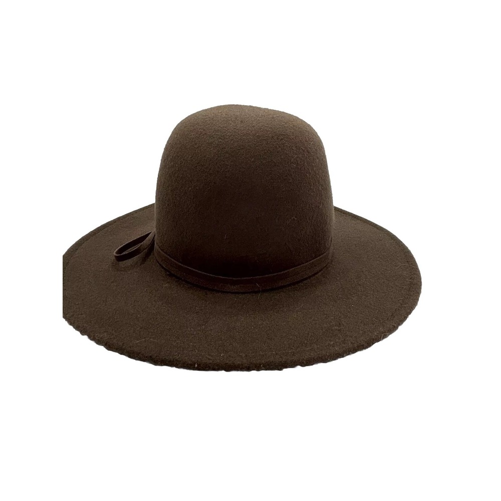 Target 100% Wool Fedora Hat Brown Wide Brim Classic Boho Transitional Fall OSFM